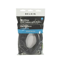 Belkin SOHO Series USB/Dual-Head KVM Cable with Audio (F1D9501BEA10)